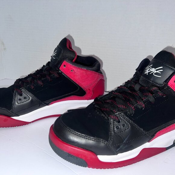 Nike Jordan Flight 45 Youth 6.5Y Black Red  Retro Sneakers - Picture 3 of 6